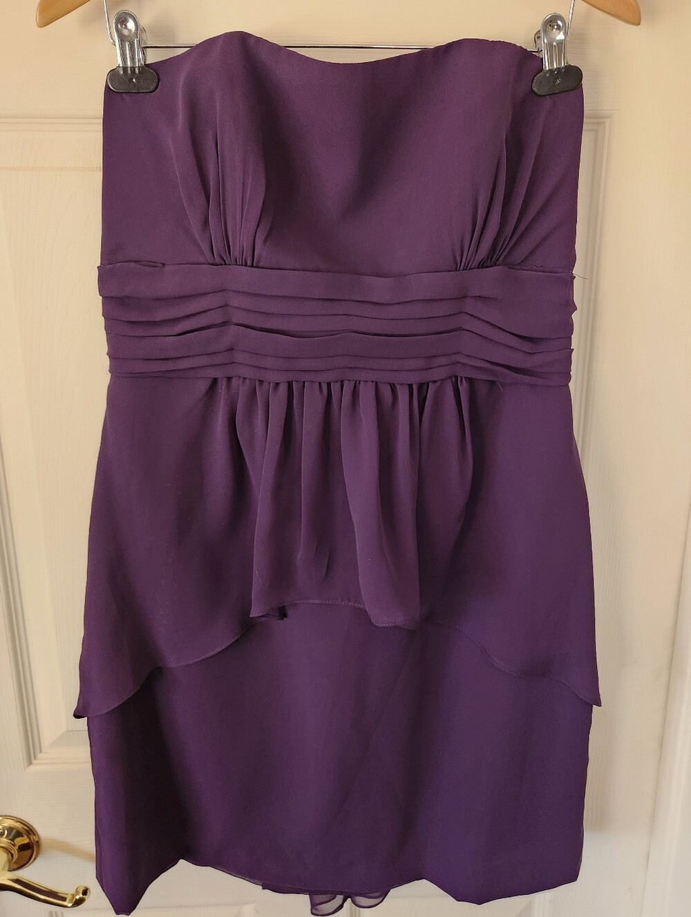 Strapless Purple Dress